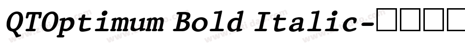 QTOptimum Bold Italic字体转换